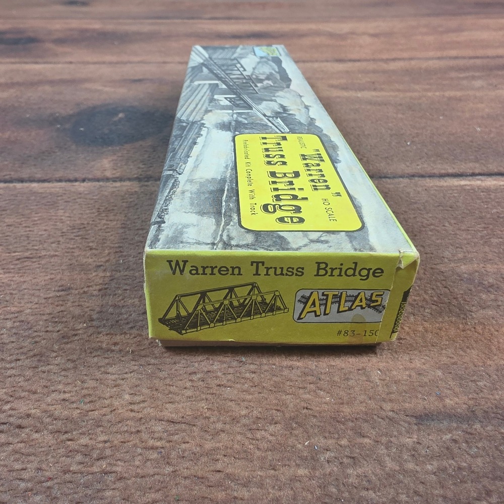 Atlas Warren Truss Bridge HO Scale Black Excellent Prefabricated Kit 83-150 - Picture 8 of 10